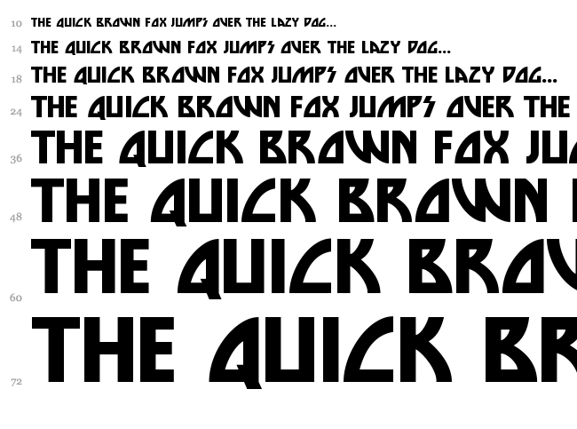 Die Nasty font waterfall
